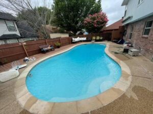 Repaired and cleaned pool