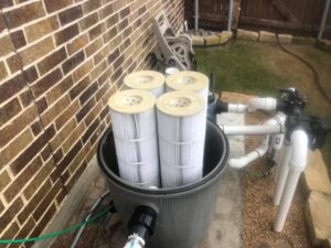 Newly replaced pool system filters